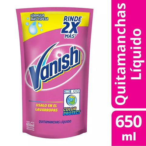 Vanish Quitamanchas Color Rinde 2X Doypack 650 ML