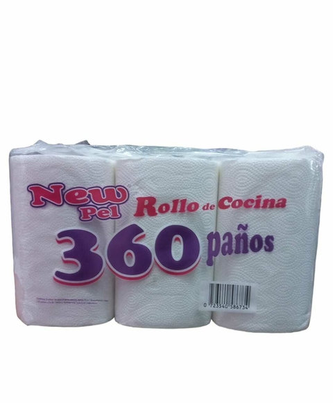 Rollo Cocina New Pel 360 Paños Premium 3 UND