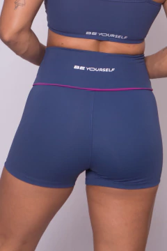 Short Vanessa Azul marinho com detalhe uva - comprar online