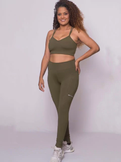 Legging Manu verde militar com bolso