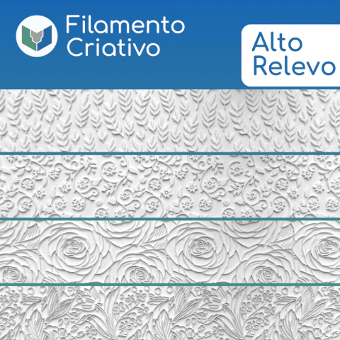 Rolos Texturizados Flores e Plantas Alto Relevo