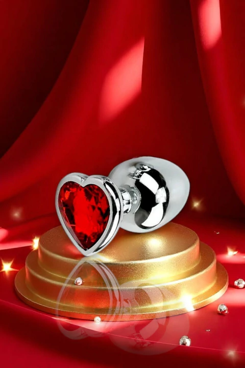 Plug Anal Inox Coração Vermelho - Tamanho P - comprar online