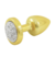 Plug Anal Dourado com Pedra Cravejada - Tamanho P - comprar online