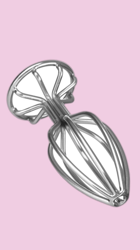 Plug Anal Inox Vazado - Tamanho P