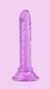Prótese em Silicone Jelly com Ventosa Roxo - 14 x 2cm