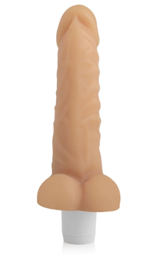 Pênis com Vibro, Veias e Escroto - 17 x 4cm