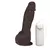 Pênis Heart Realista com Vibrador e Ventosa - 19,5 x 4,5cm - Natural / Marrom