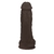 Pênis King Realístico em PVC Flexível com Escroto e Ventosa - 19 x 5cm Marrom