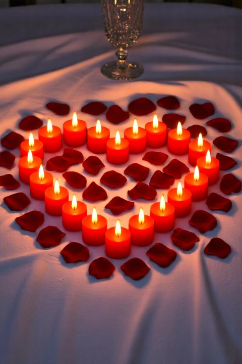 Velas de Led em Formato Coração - 2 UN