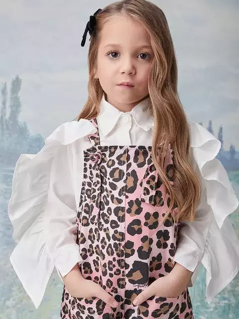 Camisa de Tricoline com Babados