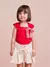 Blusa Infantil Vermelha com Laço