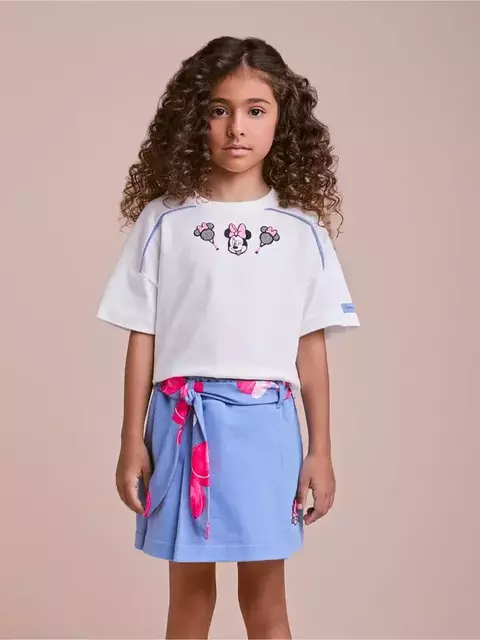 Conjunto Infantil da Minnie com Saia Plissada Disney