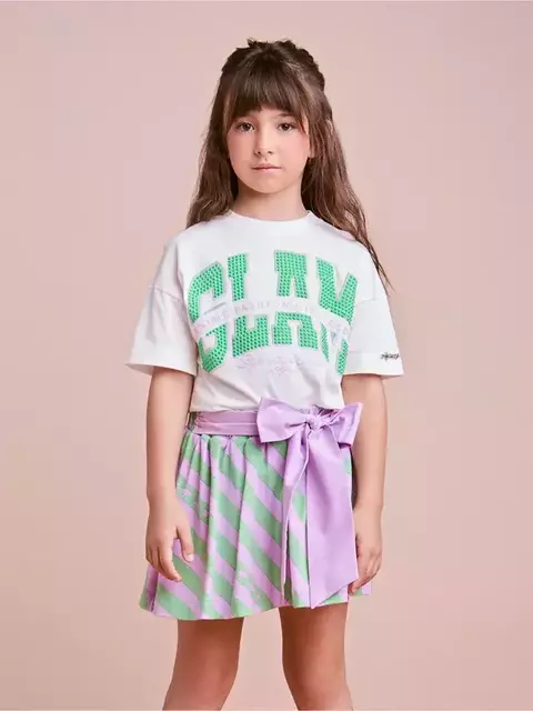 Conjunto Glam com Listras e Maxi Laço