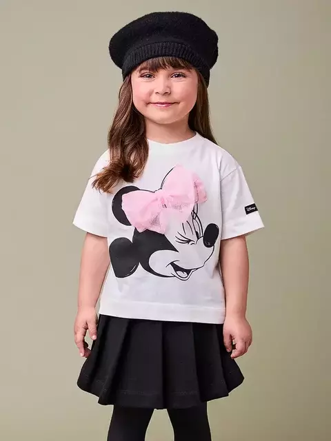 CONJUNTO BLUSA MINNIE LAÇO TULE COM SHORTS SAIA