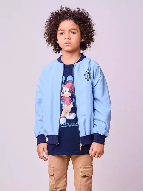 Jaqueta Bomber Azul da Disney