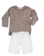 CONJUNTO BATA PASSAROS E BERMUDA OFF WHITE - comprar online