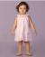 VESTIDO BEBÊ ROSA COM FRU-FRU NA GOLA