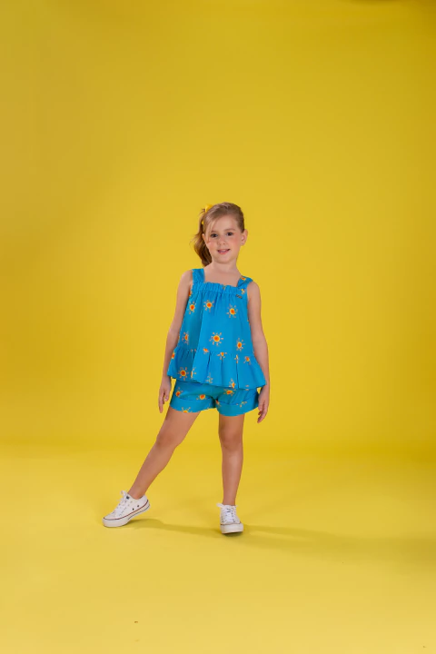 CONJUNTO ESTAMPA SOL AZUL