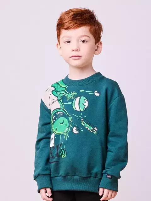 CASACO COM ESTAMPA DO DINO REX