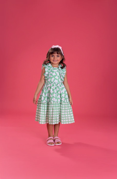 VESTIDO ESTAMPA CAMPO VERDE