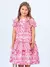 Vestido Rosa com Estampa de Azulejo