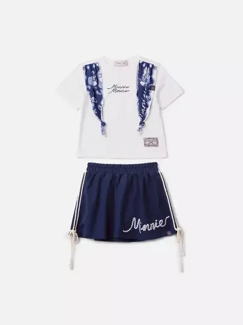 Conjunto Infantil com Lenço Navy