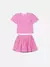 Conjunto Rosa com Estampa de Corações