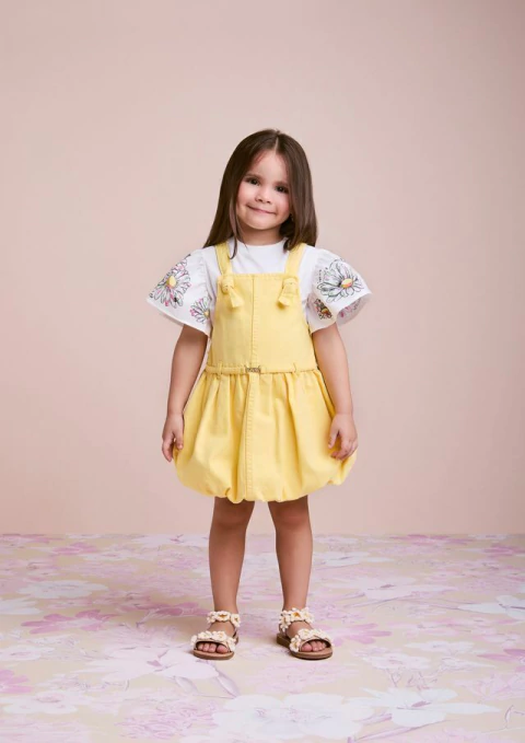 SALOPETE BALONE AMARELO SUNNY