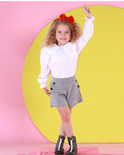 CONJUNTO BRANCO E XADREZINHO