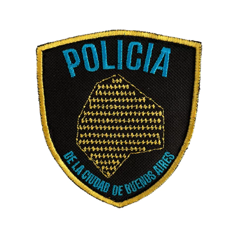 Escudo bordado NUEVO Policia de la Ciudad de Buenos Aires Simil Oro - comprar online