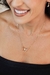 Colar com pingente de borboleta em cristal folheado Ouro 18K