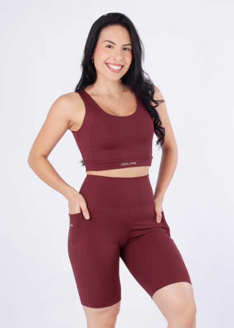Conjunto Basic Bermuda Vinho