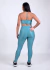 Conjunto Canelado Deep Green Alça Fina - Go Life Fitness