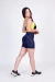 Conjunto Short Viva Marinho com Neon