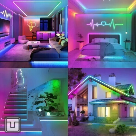 Tira Led Neon 5 metros RGB control remoto + app