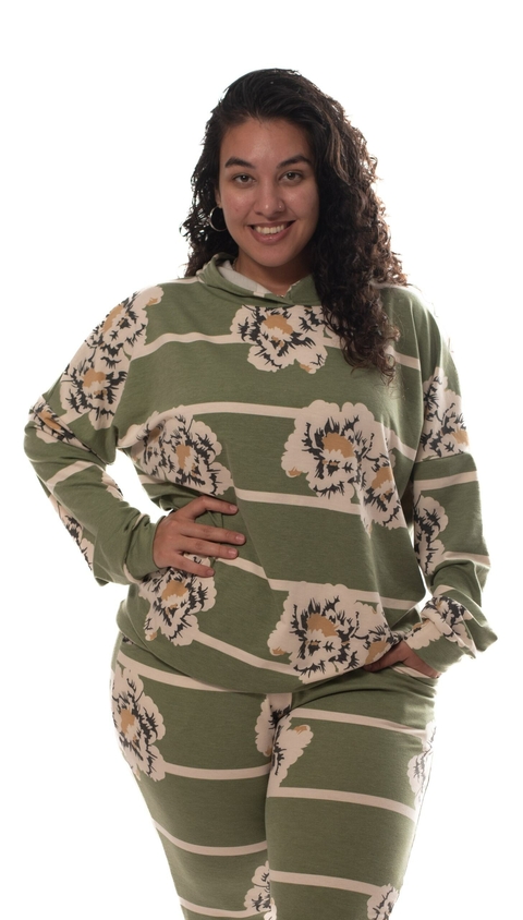 CANGURO ALGODON PEINADO CON CAPUCHA TALLES 2 AL 8