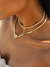 Chocker riviera baguete cristal dourado - loja online