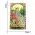 Carta de tarô "A Imperatriz", medindo 12 cm por 7 cm, com uma mulher sentada em um trono, segurando um cetro e coroada com flores.