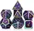 Conjunto de dados de metal 7pcs - Coloridos | RPG/D&D, Pathfinder - loja online