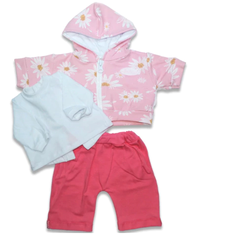 Conjunto Remera, Pantalon y Campera Canguro Camille