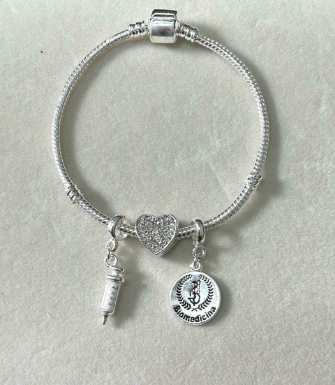 Pulseira com Berloque Biomedicina/ Biomedica