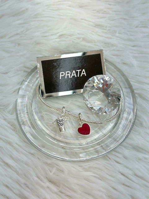 Pulseira com Berloque Panela Cuscuz e coração