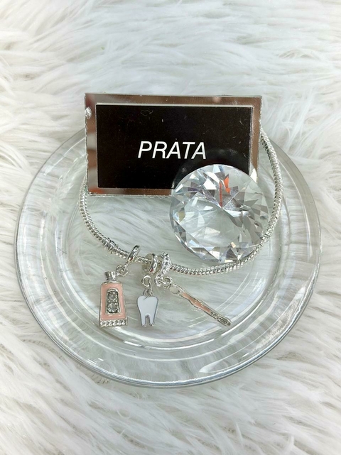 Pulseira com berloque profissão Dentista