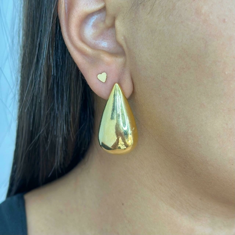 Brinco Gota - banhado a ouro - comprar online