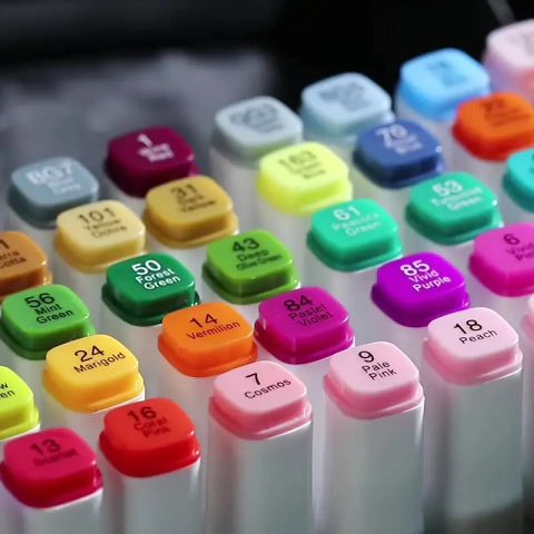 Marcador Punta Doble Caja X24u Diseño Dibujo Permanentes