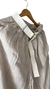 Pantalon lino beige palazo con cinturon - comprar online