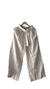 Pantalon lino beige palazo con cinturon