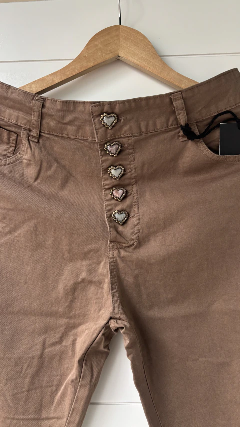Pantalon botones XL chocolate
