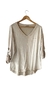 Remera laminada beige