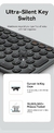 Baseus Teclado Sem Fio Bluetooth 5.0 2.4G USB Silencioso EUA Layout Teclados EN - loja online